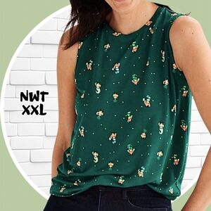 NWT Leprechaun Graphic Tank Top XXL Great for St. Patrick's Day